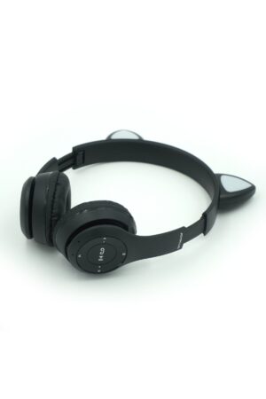 JP-1302 P47M Katlanabilir Kedi Kulaklı Işıklı Kablosuz Kulak Üstü Kulaklık