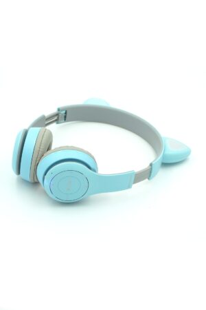 JP-1302 P47M Katlanabilir Kedi Kulaklı Işıklı Kablosuz Kulak Üstü Kulaklık