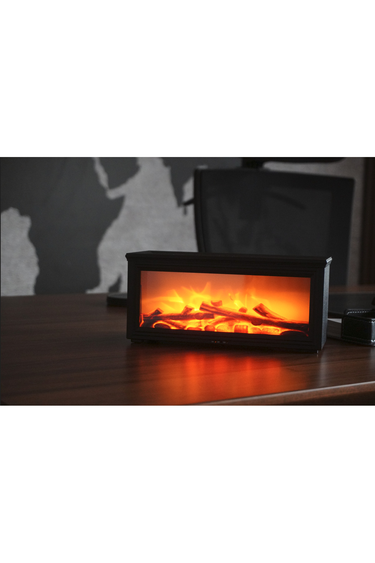 BS-H3 Şömine Tasarımlı Işıklı Hava Nemlendirici Koku Verici Beyaz - Görsel 6