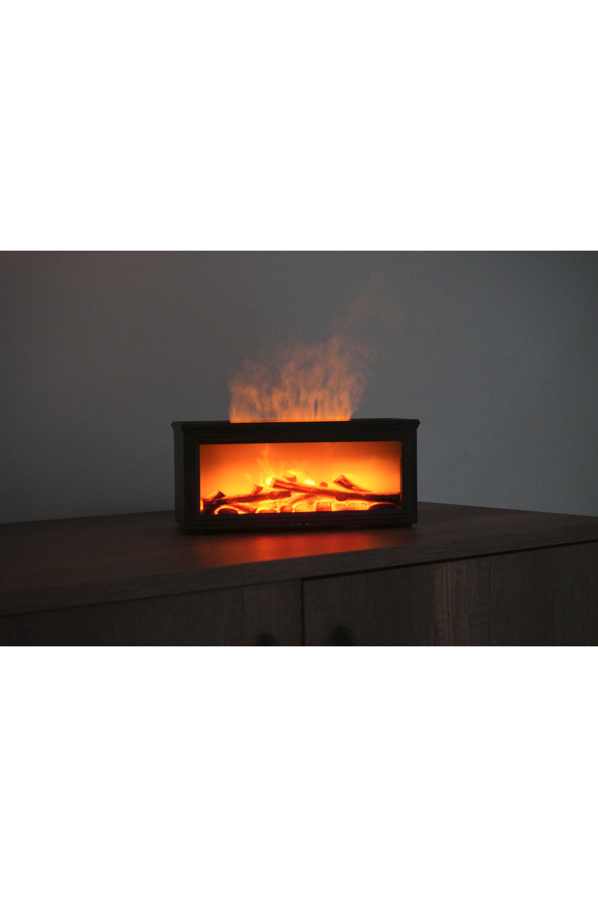 BS-H3 Şömine Tasarımlı Işıklı Hava Nemlendirici Koku Verici Beyaz - Görsel 7