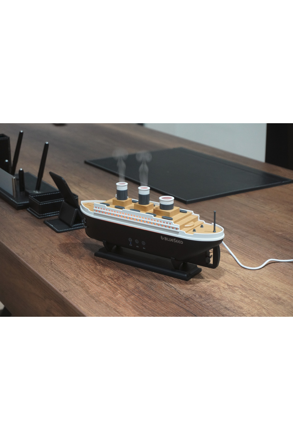 BS-H4 Nostaljik Gemi Tasarımlı Işıklı Hava Nemlendirici - Görsel 2