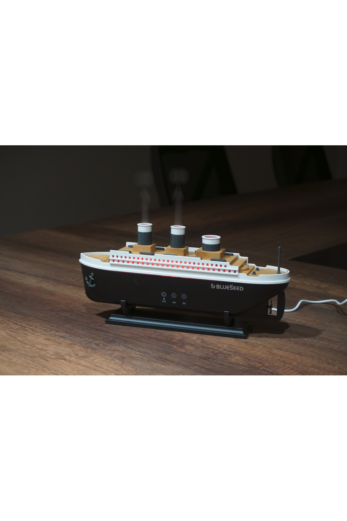 BS-H4 Nostaljik Gemi Tasarımlı Işıklı Hava Nemlendirici - Görsel 3